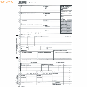 4002871210102 - Frachtbrief 2101 für Güterkraftverkehr A4 selbstdurchschreibend 1x