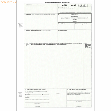 4002871227315 - 50 x Warenverkehrsbescheinigung für den begünstigten Warenverkehr
