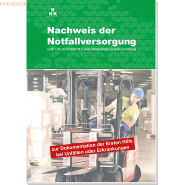 4002871031240 - Vordruck Nachweis der Notfallversorgung - A5 50 Blatt 40028710312