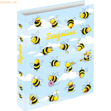 4002871464956 - Zeugnismappen-Ringbuch 46495 Crazy Bees A4 4-Ring Ø 20mm