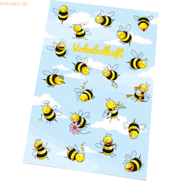 4002871464970 - 10 x Vokabelheft Crazy Bees A5 liniert 40 Blatt