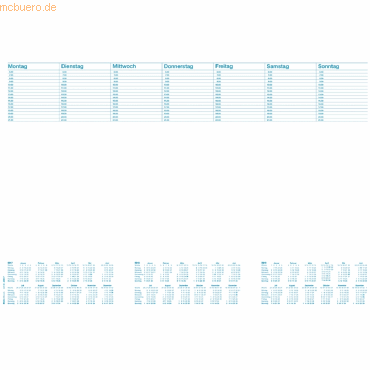 RNK Schreibunterlage Office Blanko mit Kalendarium 600x420mm 30 Blatt