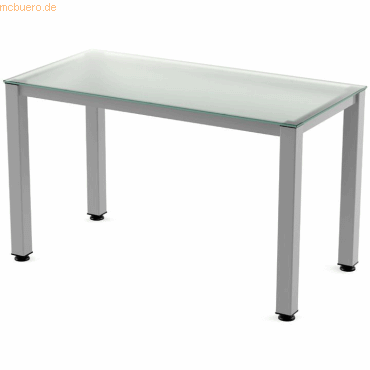 8427951992987 - Schreibtisch Executive BxTxH 120x60x73cm Gestell grau Platte Gl 8427951992987 - Schreibtisch Executive BxTxH 120x60x73cm Gestell grau Platte Gl