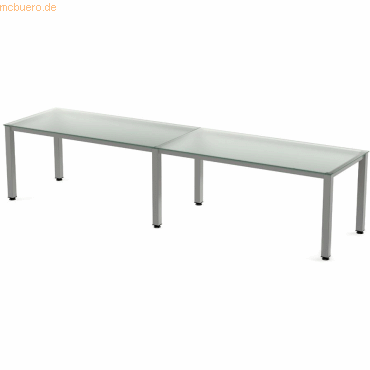 8427951930224 - Mehrfacharbeitstisch Executive BxTxH 320x80x73cm Gestell grau P