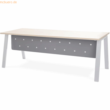 8427951001795 - Fußraumblendeblende für Schreibtisch Metal 200cm (177x30cm) gra