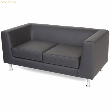 8427951972118 - Loungesofa 2er Kunstleder Schwarz 8427951972118 Rocada