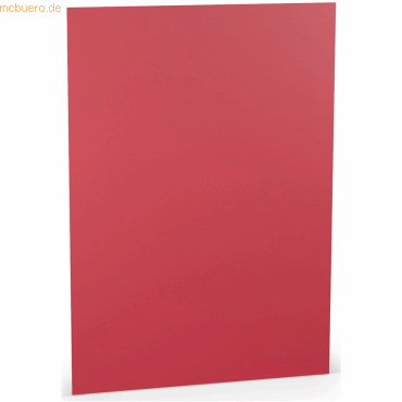 4014969290910 - 10 x Briefpapier A4 160g qm VE=10 Blatt Rot