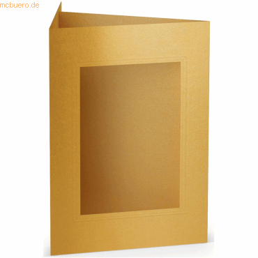 4014969516560 - 10 x Passepartoutkarte B6 eckig VE=5 Stück Gold