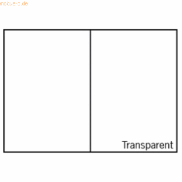 4014969642290 - 10 x Doppelkarte B6 hoch VE=5 Stück transparent Hochweiß