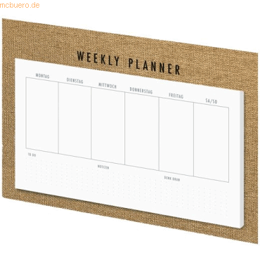 4014970376009 - 3 x Wochenkalender Weekly Plan 52 Seiten 240x135 mm Hazelnut