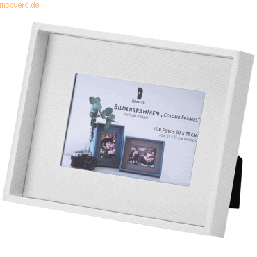 4014970372568 - 4 x Bilderrahmen Colour Frames Weiß für 10x15 cm