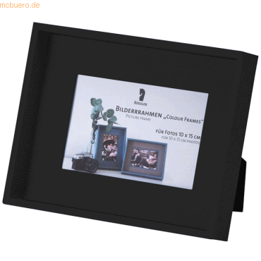 4014970372612 - 4 x Bilderrahmen Colour Frames Schwarz für 10x15 cm