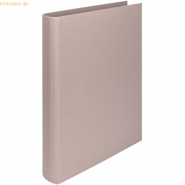 4014969659267 - 3 x Ringbuch Taupe 2 Ringe für DIN A4 Füllhöhe 25mm