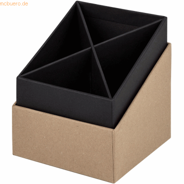 4014970092381 - 4 x Stifteköcher 86x86x100mm Kraft