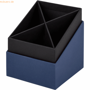 4014969640852 - 4 x Stifteköcher 86x86x100mm Navy