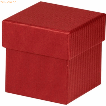 4014970384455 - 4 x Geschenkverpackung Boxline 65x65x65mm Rot