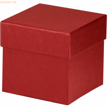 4014970384530 - 4 x Geschenkverpackung Boxline 105x105x105mm Rot