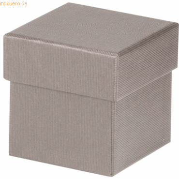 4014970384462 - 4 x Geschenkverpackung Boxline 65x65x65mm Taupe