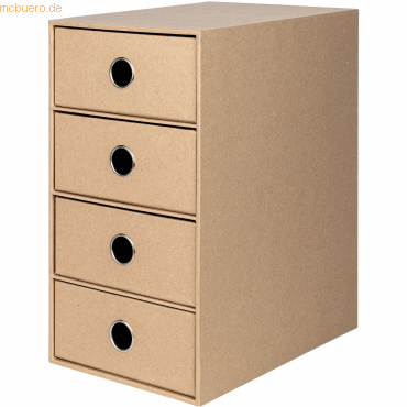 4014970092466 - 2 x Schubladenbox Kraft 4 Schübe (BxHxT) 175x32x25cm