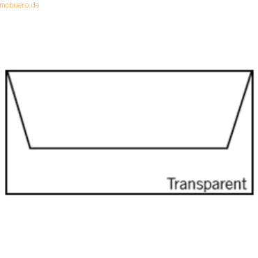 4014969226803 - 50 x Briefumschlag Fine Paper DL Nassklebung Transparent Hoch