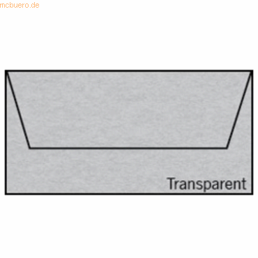 4014969226834 - 50 x Briefumschlag Fine Paper DL Nassklebung Transparent Silb