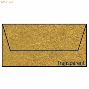 4014969232941 - 50 x Briefumschlag Fine Paper DL Nassklebung Transparent Gold