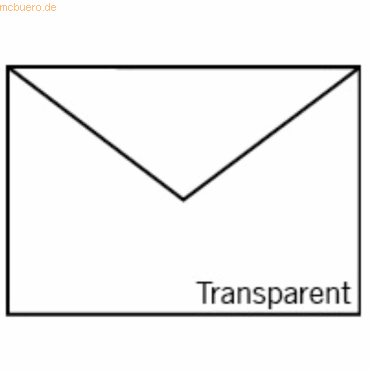 4014969280508 - 50 x Briefumschlag C6 Nassklebung Transparent Hochweiß