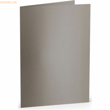 4014969713488 - 50 x Doppelkarte A5 hoch taupe metallic