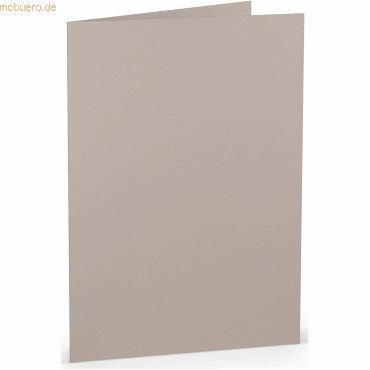 4014969660195 - 50 x Doppelkarte A5 hoch Taupe