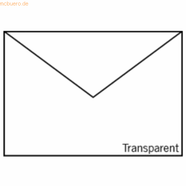 4014969281420 - 50 x Briefumschlag C5 Nassklebung Transparent Weiß