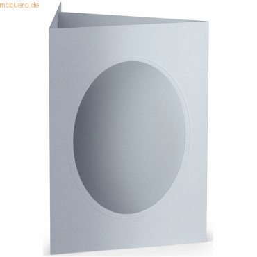 4014969557310 - 25 x Passepartoutkarte B6 oval Marble white