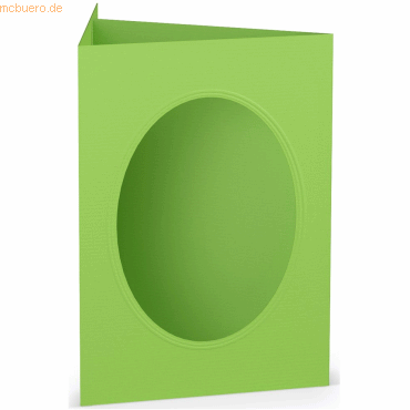 4014970118159 - 25 x Passepartoutkarte B6 oval Apple