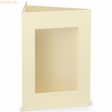 4014969306208 - 25 x Passepartoutkarte B6 eckig Chamois