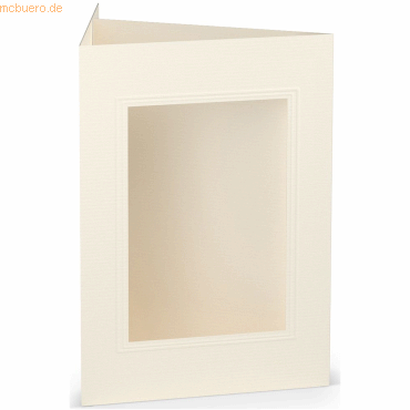 4014969306253 - 25 x Passepartoutkarte B6 eckig Ivory