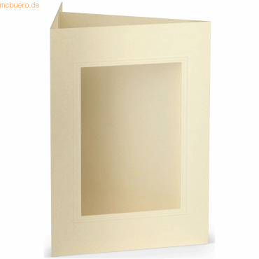 4014969557341 - 25 x Passepartoutkarte B6 eckig candle light