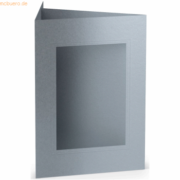 4014969306574 - 25 x Passepartoutkarte B6 eckig Silber
