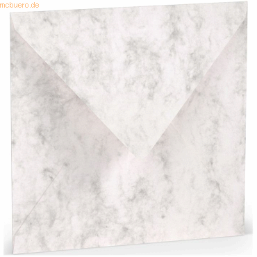 4014969182055 - 25 x Briefumschlag 164x164cm Nassklebung Seidenfutter Grau