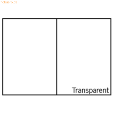 4014969280614 - 50 x Doppelkarte Fine Paper A6 hoch Transparent Hochweiß