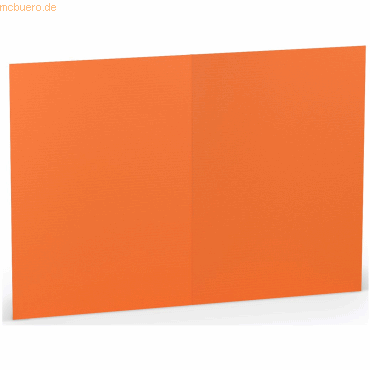 4014969240700 - 100 x Doppelkarte A6 hoch Orange