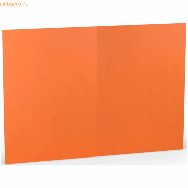4014969241134 - 50 x Doppelkarte A5 hoch Orange 4014969241134 - 50 x Doppelkarte A5 hoch Orange