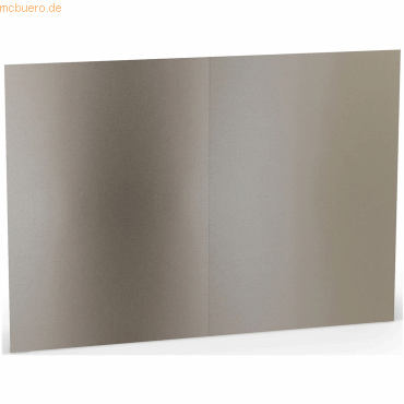 4014969713785 - 50 x Doppelkarte A5 hoch taupe metallic