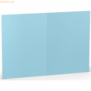 4014969241844 - 100 x Doppelkarte B6 hoch Aqua