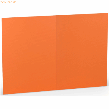 4014969241561 - 100 x Doppelkarte B6 hoch Orange