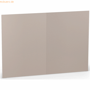 4014969660416 - 100 x Doppelkarte B6 hoch Taupe