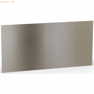 4014969713822 - 25 x Doppelkarte 157x157cm taupe metallic