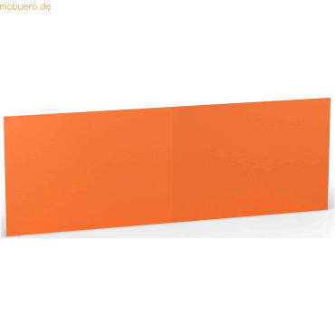 4014969508084 - 50 x Doppelkarte B6 quer 220 g qm Orange