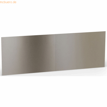 4014969713839 - 50 x Doppelkarte B6 quer 280g qm taupe metallic