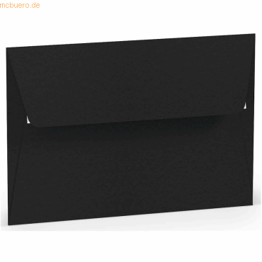 4014969649350 - 50 x Briefumschlag Haftklebung B6 Seidenfutter Schwarz