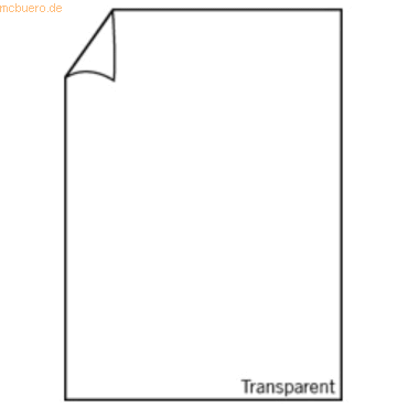 4014969507315 - 5 x Briefpapier Coloretti A4 80g qm VE=5 Blatt Transparent