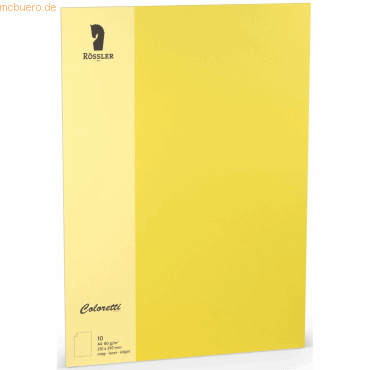 4014969496947 - 10 x Briefpapier Coloretti A4 80g qm VE=10 Blatt goldgelb